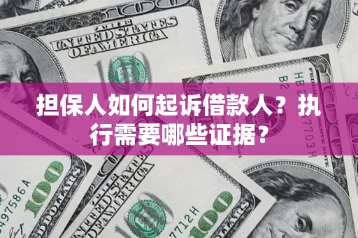 武汉担保人如何起诉借款人？执行需要哪些证据？