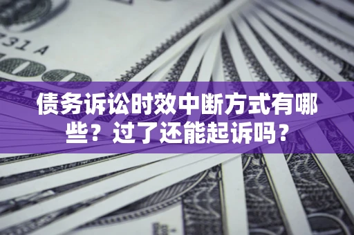 武汉债务诉讼时效中断方式有哪些？过了还能起诉吗？