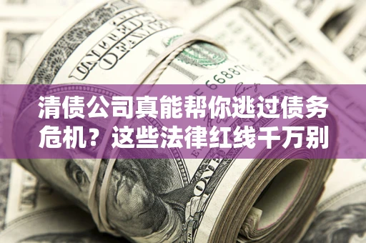 武汉清债公司真能帮你逃过债务危机？这些法律红线千万别踩