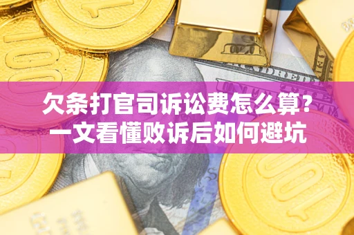 武汉欠条打官司诉讼费怎么算？一文看懂败诉后如何避坑