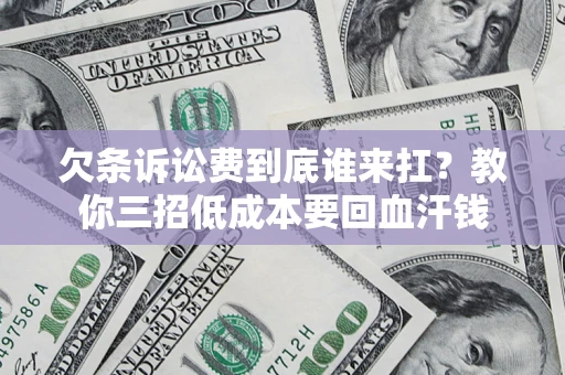 武汉欠条诉讼费到底谁来扛？教你三招低成本要回血汗钱